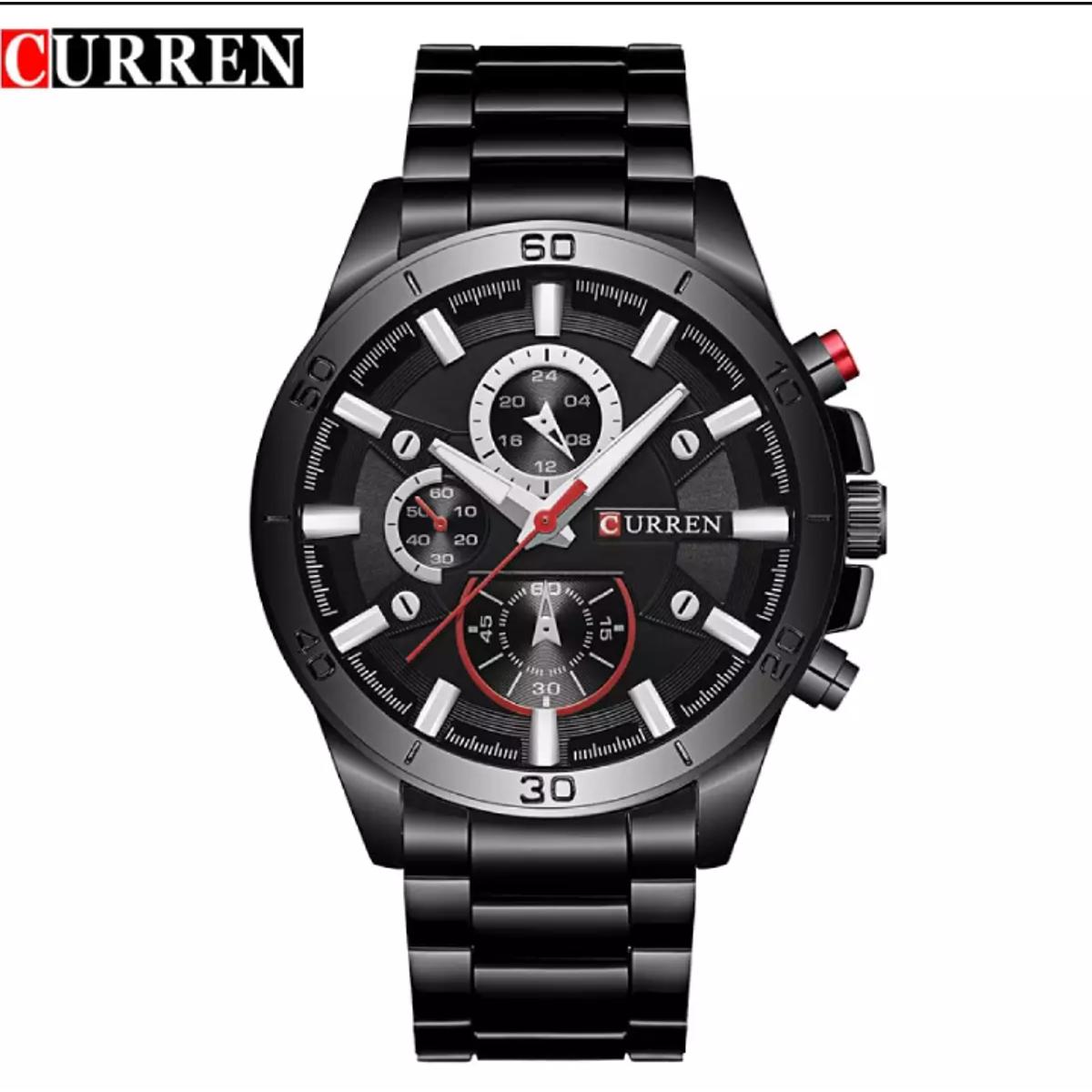 CURREN 8275 Watch Top Brand Luxury Men Sports Military Watches Men's Waterproof Watch-All Black