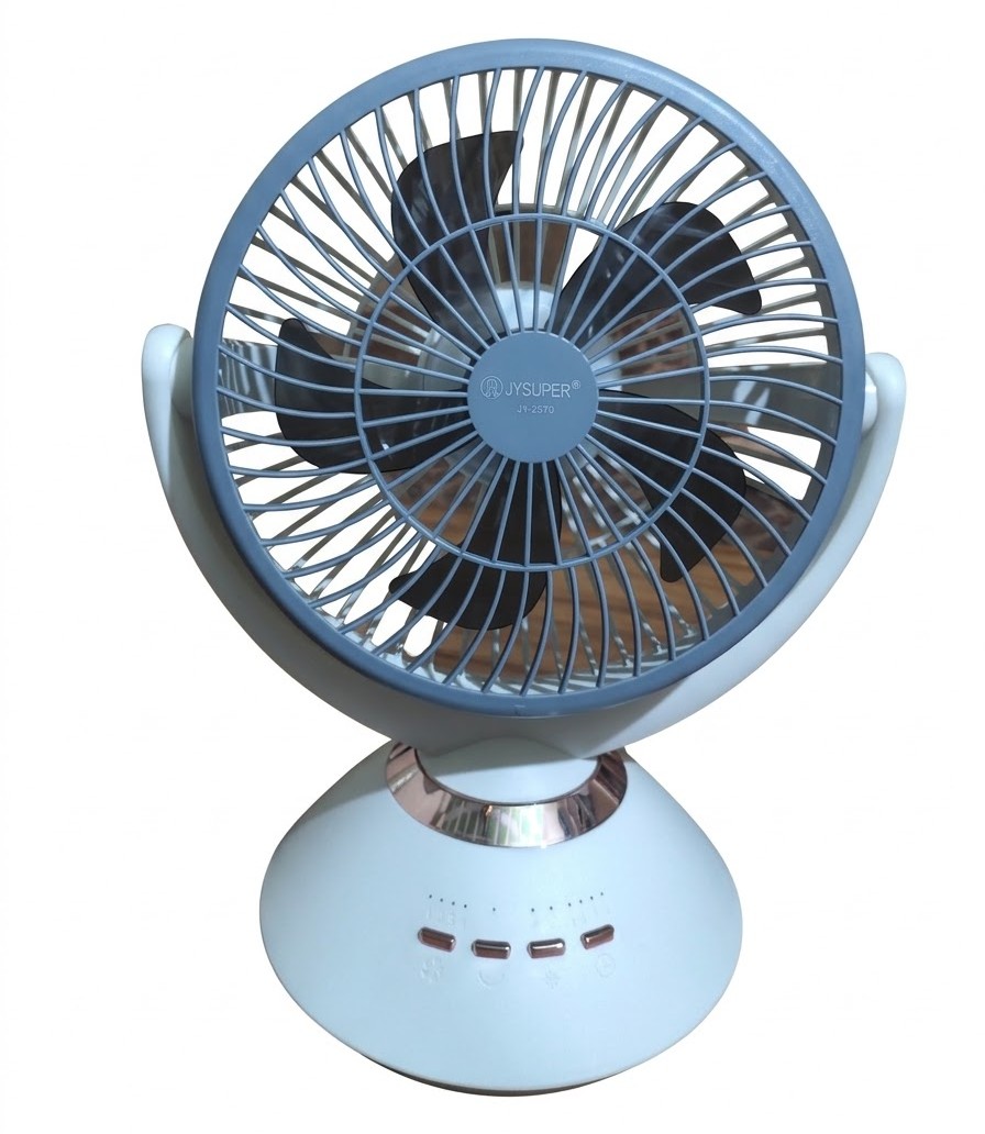 Joy Super JY-2570 Professional 6 Battery Rechargeable Portable Table Fan