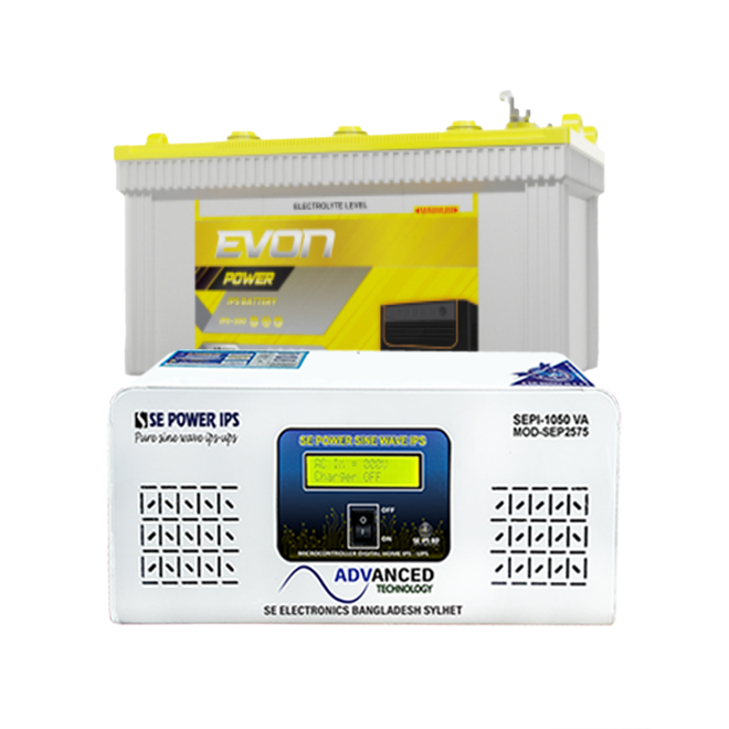 SE POWER 1250 VA DSP IPS EVON 200 AH BATTARY PRICE